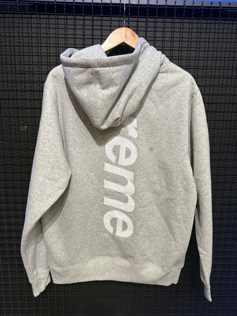 Moletom Supreme Back Logo Cinza - Pronta Entrega