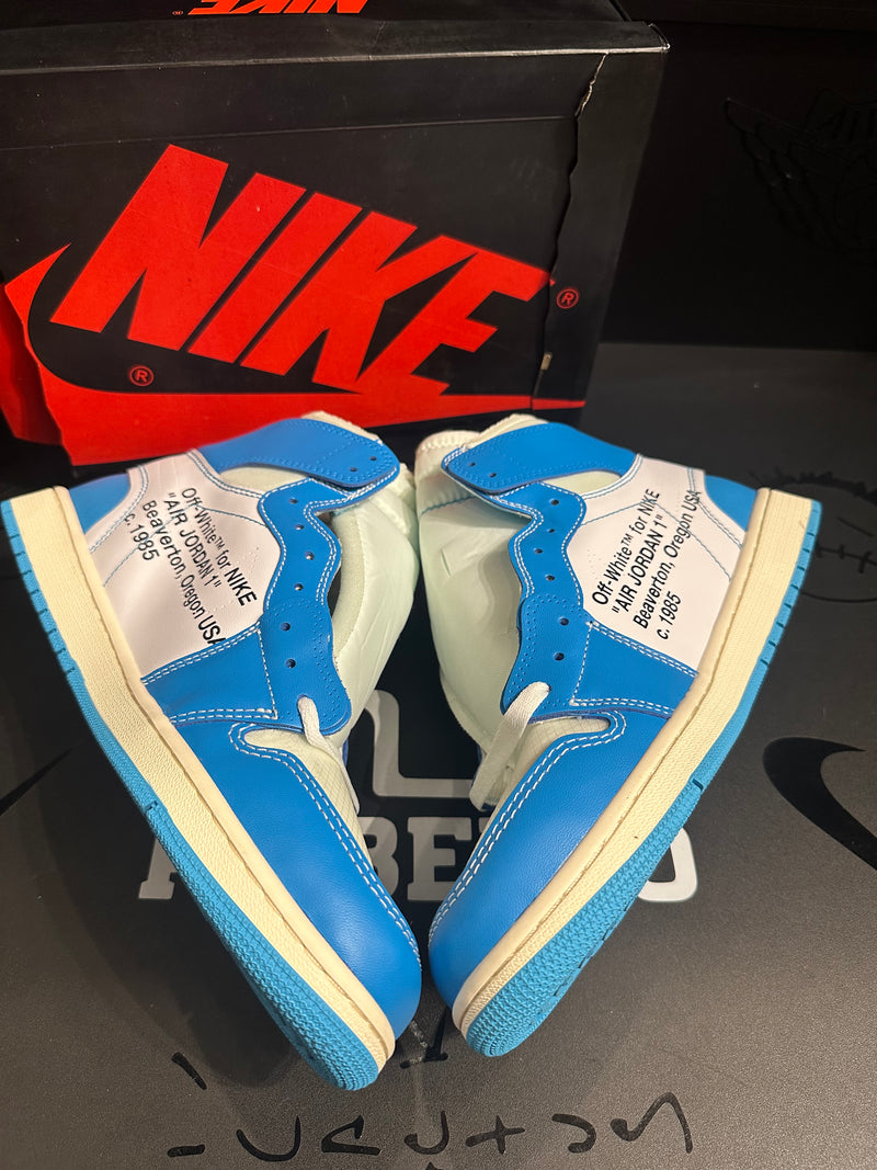 Tênis Nike  Air Jordan 1 High X Off White University Blue - Pronta Entrega
