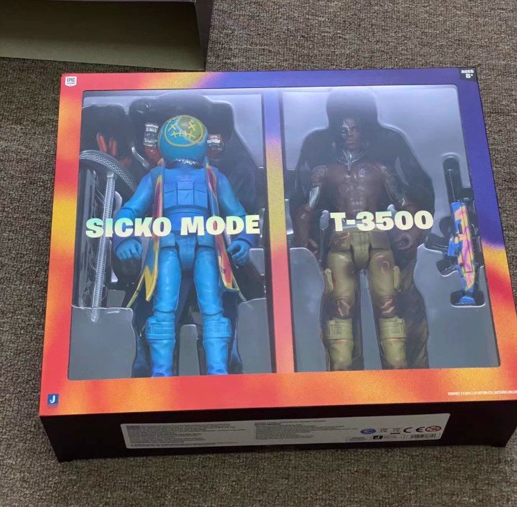 Boneco Travis Scott Cactus Jack Fortnite 12" Action Figure Duo Set - Encomenda