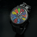 Relógio Gaga Milano Preto Emborrachado - Pronta Entrega