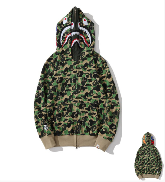 Moletom BAPE Shark Camo Dual Color Full Zip - Encomenda