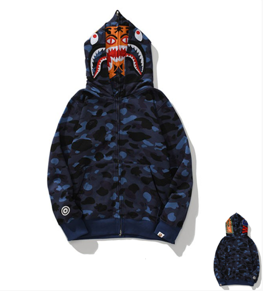 Moletom BAPE Shark Tiger Camo Duplo Full Zip - Encomenda