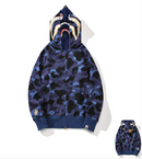 Moletom BAPE Shark Duplo Full Zip Camo Blue - Encomenda