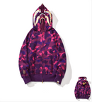 Moletom BAPE Shark Duplo Full Zip Camo Purple - Encomenda