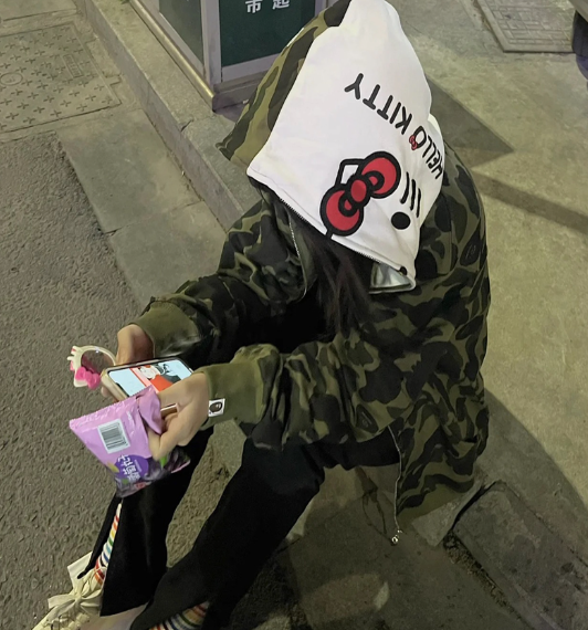 Moletom BAPE Shark Hello Kity x Millo Face Camo Full Zip - Encomenda