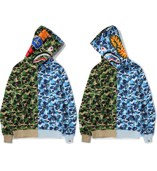 Moletom BAPE Shark Camo 2025 Full Zip - Encomenda