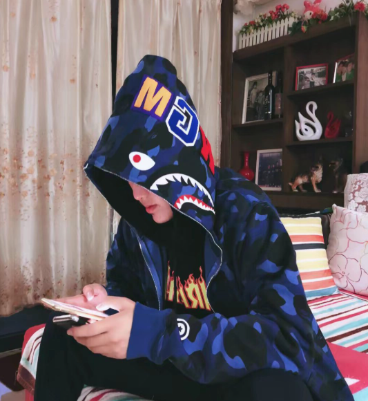 Moletom BAPE Shark Hello Kity x Millo Face Camo Full Zip - Encomenda