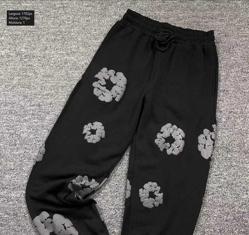 Conjunto Moletom Denim Tears Black Gray - Pronta Entrega
