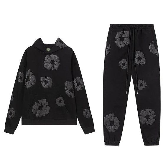 Conjunto Moletom Denim Tears Black Gray - Pronta Entrega