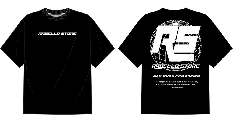 Camiseta Rabello Store '2026 Worldwide' Oversized