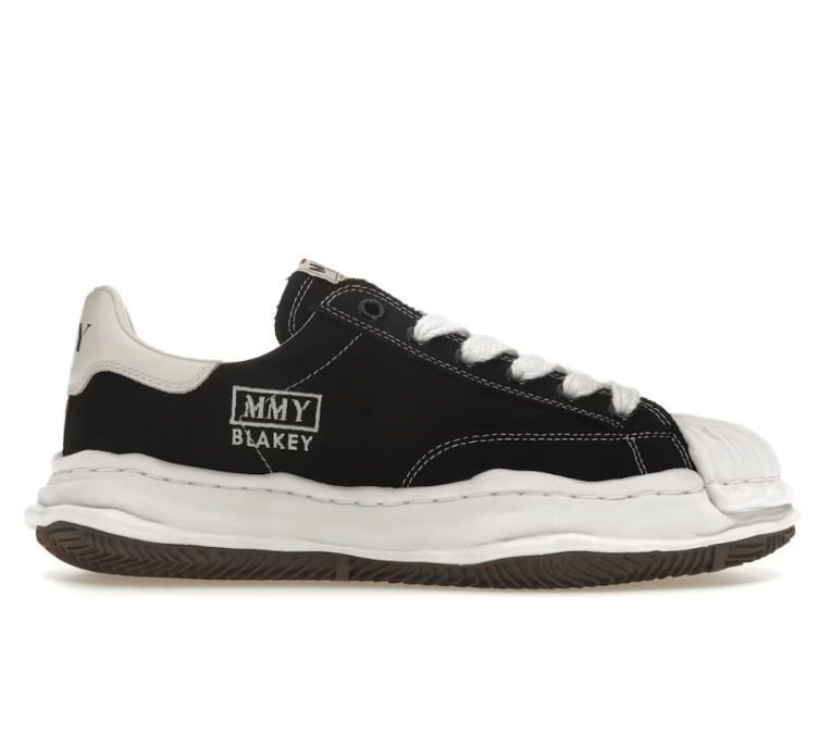 Maison Mihara Yasuhiro Blakey OG Sole Canvas Low Black A08FW735B - ENCOMENDA