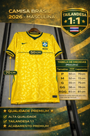 Camisa Seleção Brasil 2026 Amarela Nike Torcedor Amarelo Copa do Mundo - Pronta Entrega