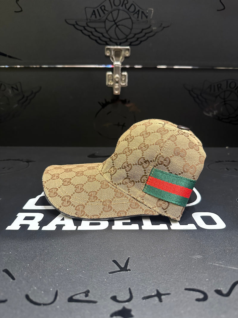 Boné Gucci Gold Aba Curva Faixa Lateral - Pronta Entrega