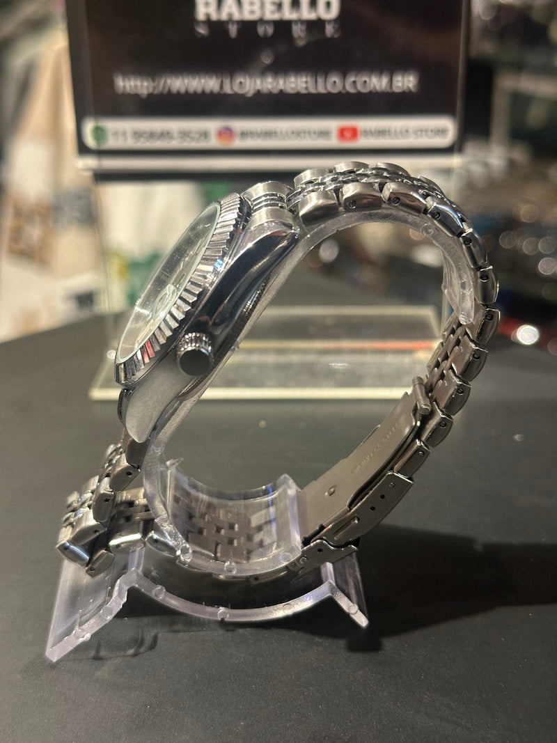 Relógio Rolex Datejust Silver Fundo Branco - Pronta Entrega