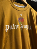 Camiseta Palm Angels Milano Flor Marrom - Pronta Entrega