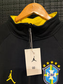 Jaqueta Jordan x Brasil Preto Amarelo 2026/27 - Pronta Entrega