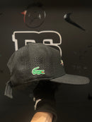 Boné Aba Curva Lacoste Preto Logo Line - Pronta Entrega
