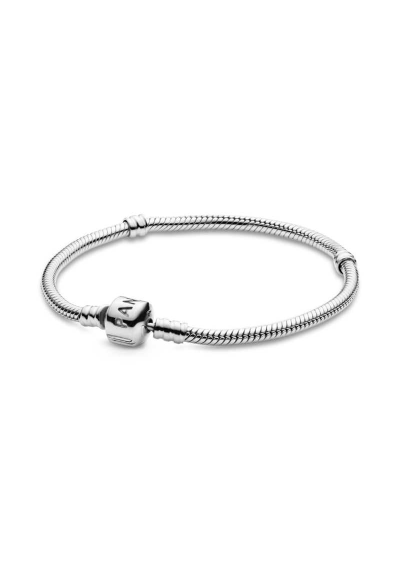 Bracelete de Prata em Trama com Fecho Retangular - Pronta Entrega