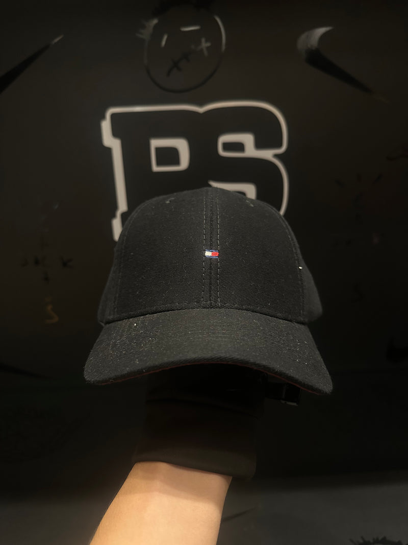 Boné Aba Curva Tommy Hilfiger Logo Pequeno Preto - Pronta Entrega