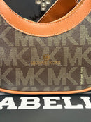 Bolsa Michael Kors MK Logo Premium Marrom - Pronta Entrega