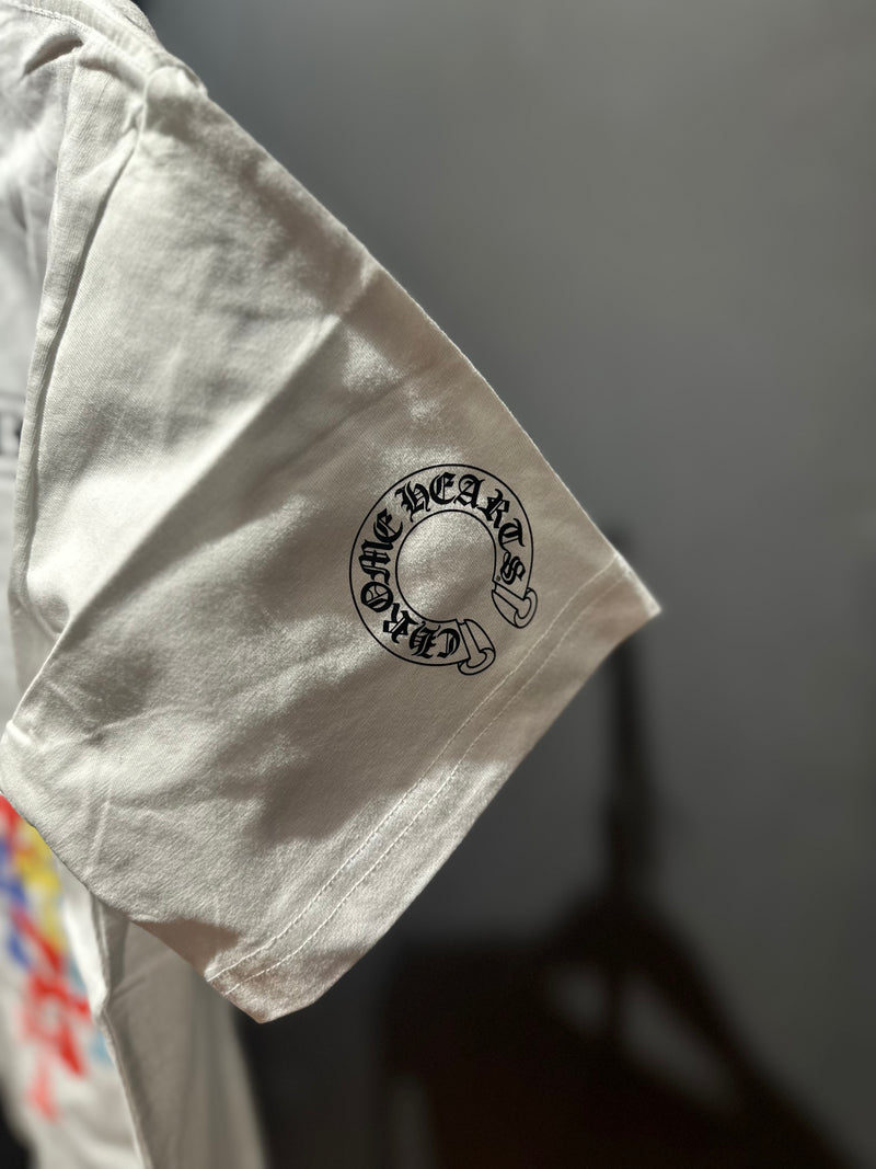 Camiseta Chrome Hearts Color Cruz Branca - Pronta Entrega