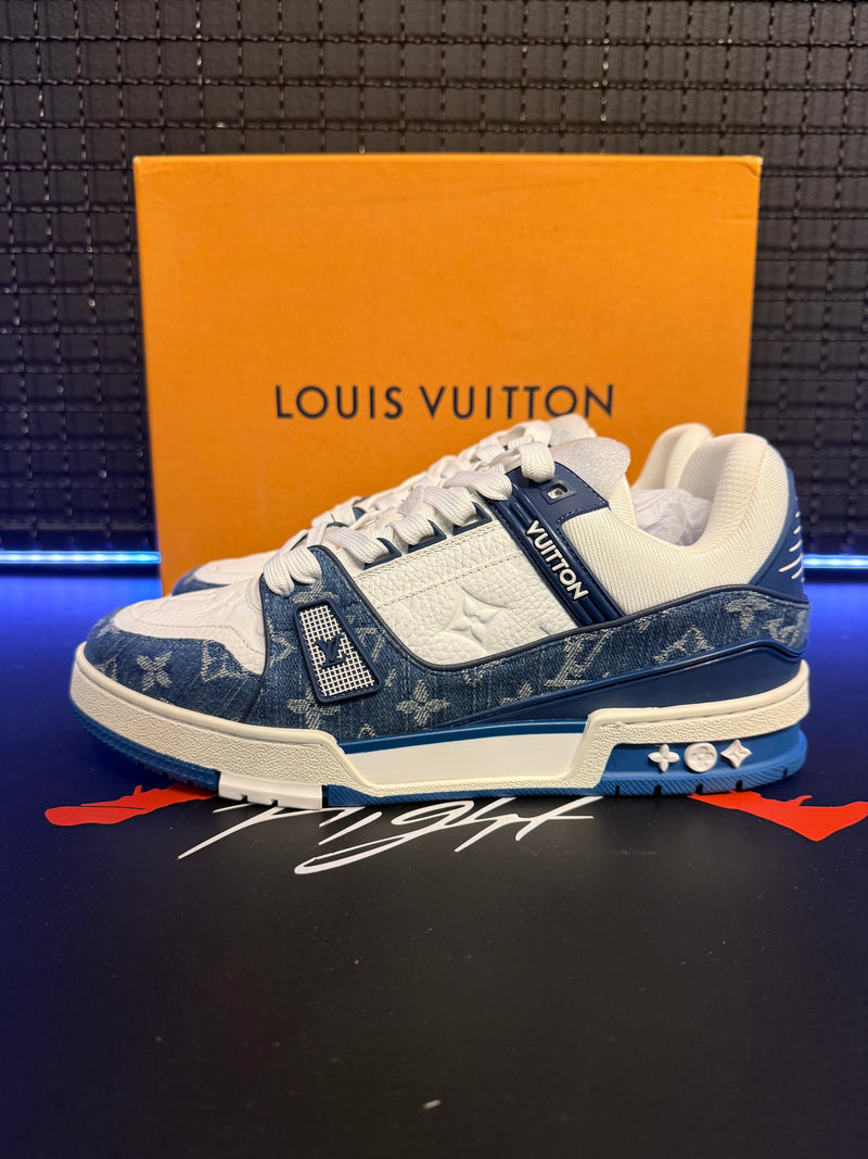 Tênis Louis Vuitton LV Trainer Blue Monogram - Pronta Entrega