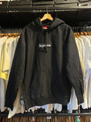 Moletom Supreme Box Logo com Capuz Preto - Pronta Entrega