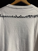 Camiseta Louis Vuitton LV23 Bordado Oversized Branca - Pronta Entrega
