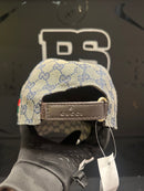 Boné Gucci Gray Aba Curva Faixa Lateral - Pronta Entrega