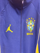 Conjunto Tracksuit Jordan Brasil Azul Amarelo 2026/27 - Pronta Entrega