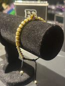 Pulseira Aço Inoxidável Dourada Com Coroa 20 CM - Pronta Entrega