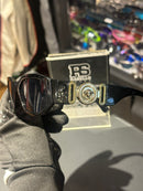 Óculos Versace Retangular Preto  Lente Preta - Pronta Entrega