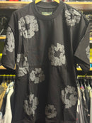 Conjunto Denim Tears Preto/Cinza Camiseta + Short - Pronta Entrega