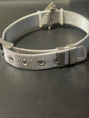 Pulseira Prata Ajustável Pingente Gota - Pronta Entrega