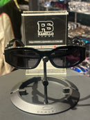 Óculos Versace Retangular Preto  Lente Preta - Pronta Entrega