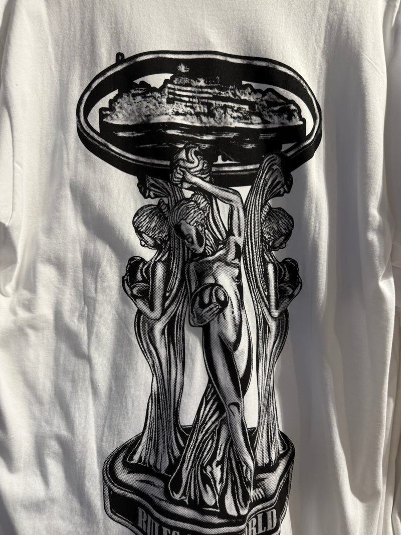 Camiseta Corteiz ‘Rules the World’  Branca - Pronta Entrega