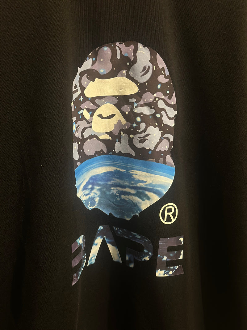 Moletom BAPE Crewneck APE Head Space Camo Preto - Pronta Entrega
