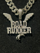 Corrente Cravejada Pingente “Road Runner” Em Zicornia Cubica Prata 45 CM - Pronta Entrega