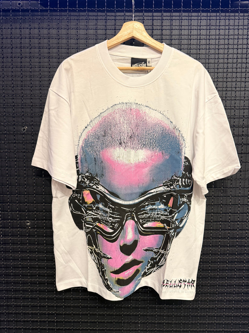 Camiseta Hellstar "Sci-Fi Glasses" White - Pronta Entrega