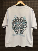 Camiseta Chrome Hearts Back 4 Cruz Blue Azul - Pronta Entrega