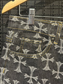 Calça Jeans Preta Chrome Hearts Multi Cruz - Pronta Entrega