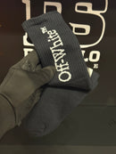 Meia Off White “For Walking” Cano Alto Black - Pronta Entrega