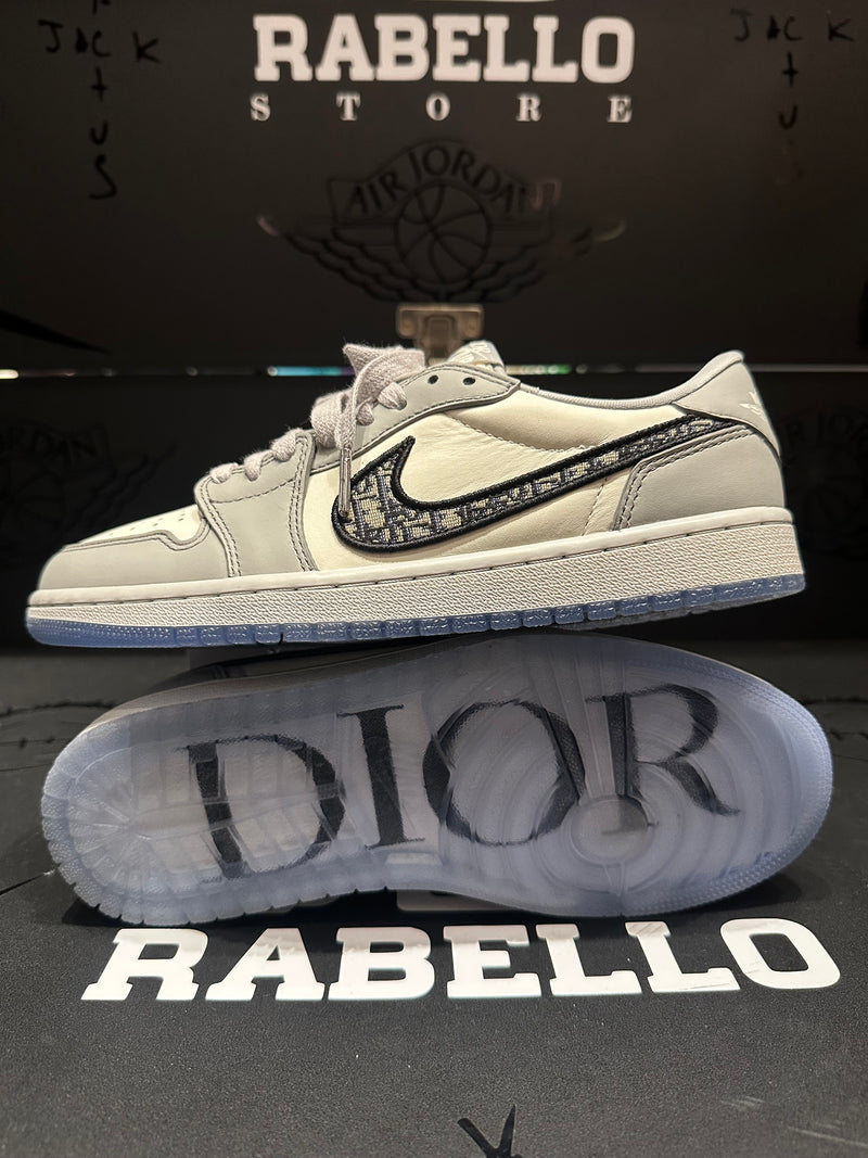 Tênis Nike Air Jordan 1 Low X Dior Grey - Pronta Entrega
