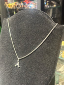 Corrente Riviera Cravejada Pingente Air Jordan Em Zicornia Cubica Prata 50 CM - Pronta Entrega