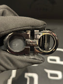 Cinto Ferragamo Preto Fivela Gancini 120 CM  - Pronta Entrega