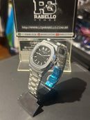 Relógio Patek Philippe Silver Fundo Black - Pronta Entrega