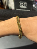 Pulseira Groumet Slim Dourada 20 CM - Pronta Entrega