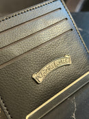 Carteira Porta Cartão Chrome Hearts Courino Logo Metal 4