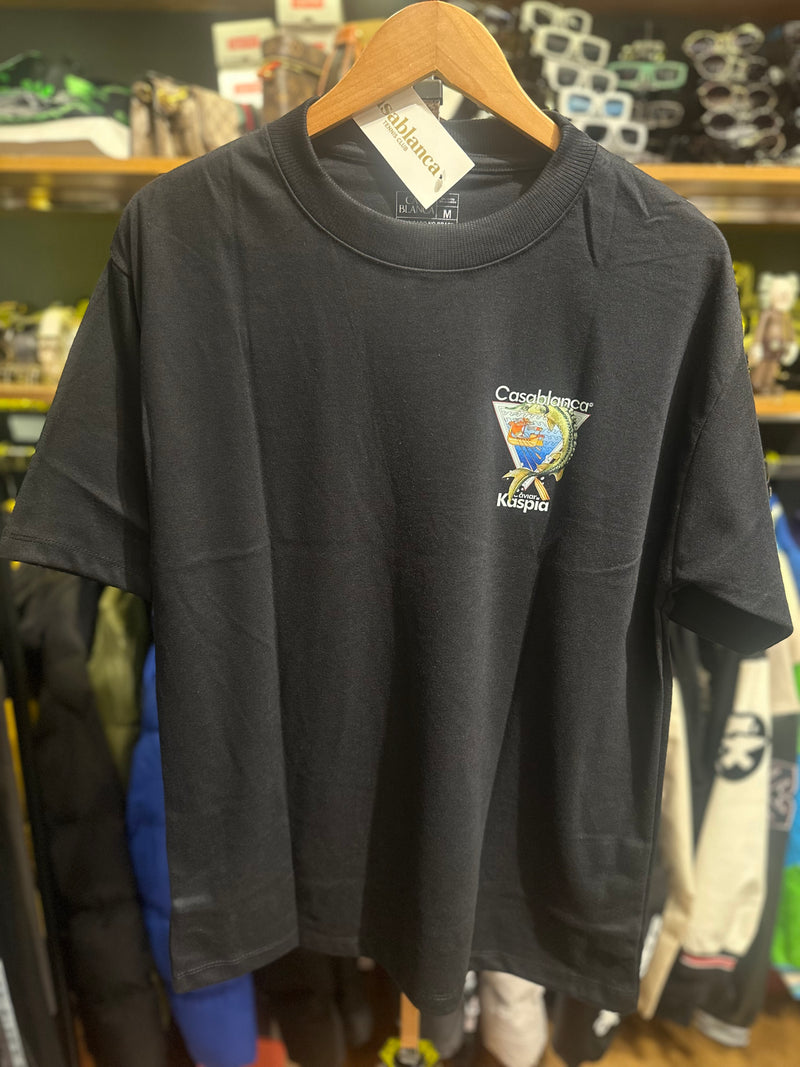 Camiseta Casablanca Caviar Kaspia Preta Oversize - Pronta Entrega