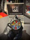 Relógio Gaga Milano Preto 44MM Emborrachado - Pronta Entrega